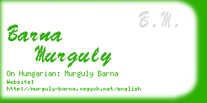 barna murguly business card